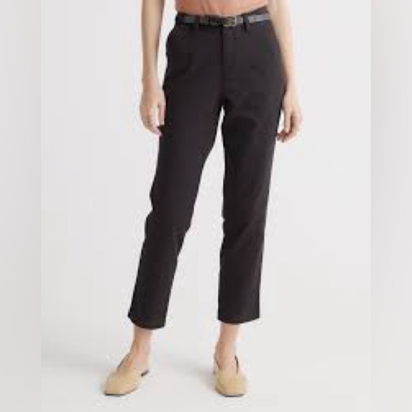 Quince Organic Stretch Cotton Girlfriend Chino Pant Sz 4 Black NEW - Picture 1 of 6